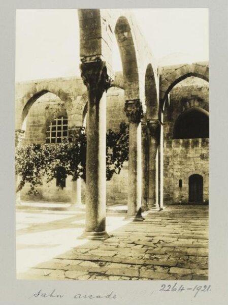 K.A.C. Creswell, Arcade in courtyard of Madrasa al-Firdaws, Aleppo