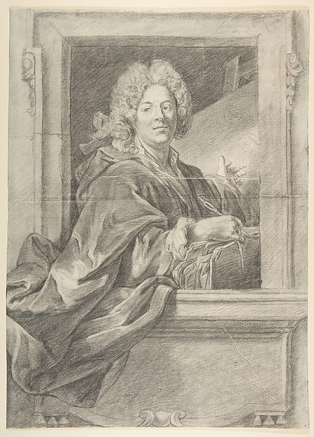 Anonymous, French, 18th century, Preparation for Portrait Engraving of Artist in Frame