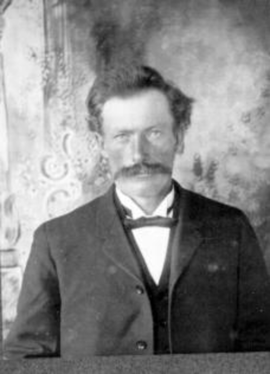 Anno Domkirkeodden, Portrett av Jens Mæhlum. Emigrerte til Amerika.