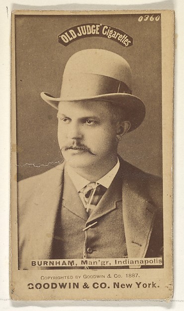 Goodwin & Company, Burnham, Manager, Indianapolis, from the Old Judge series (N172) for Old Judge Cigarettes