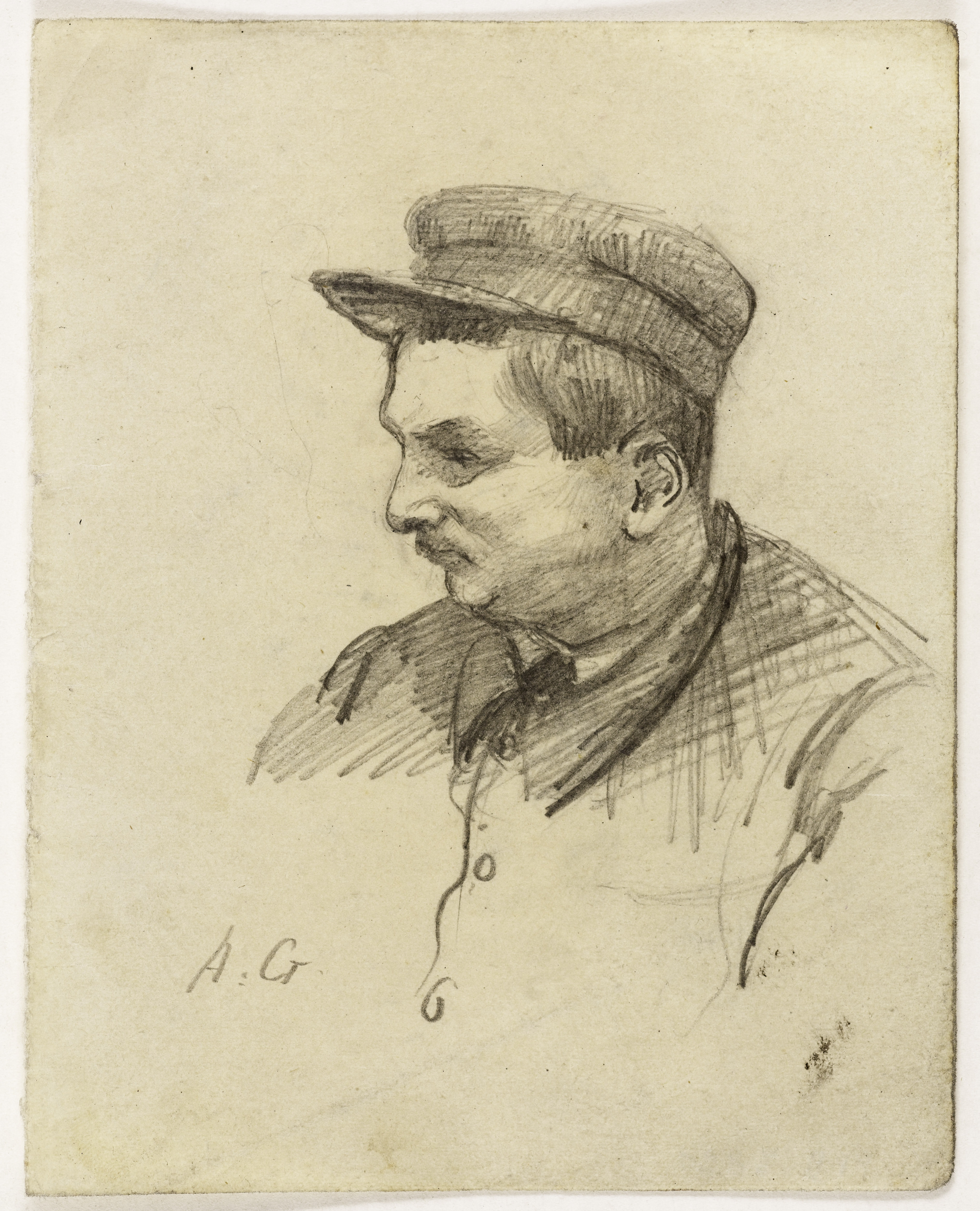 Arthur-Joseph Gueniot, Portrait d'homme avec une casquette
