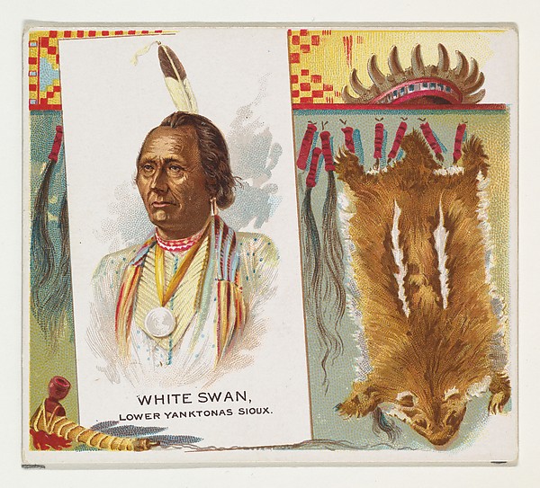 Allen & Ginter, White Swan, Lower Yanktonas Sioux, from the American Indian Chiefs series (N36) for Allen & Ginter Cigarettes