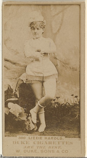 W. Duke, Sons & Co., Card Number 380, Lizzie Harold, from the Actors and Actresses series (N145-7) issued by Duke Sons & Co. to promote Duke Cigarettes
