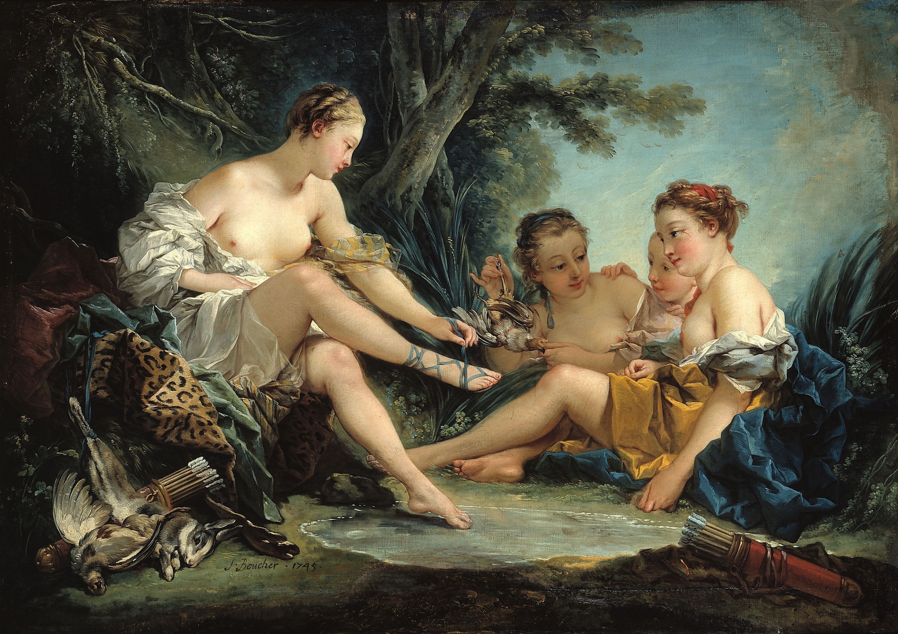 François Boucher, Le Repos des nymphes au retour de la chasse, dit Le Retour de chasse de Diane