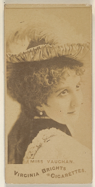 Allen & Ginter, Miss Vaughan, from the Actors and Actresses series (N45, Type 1) for Virginia Brights Cigarettes