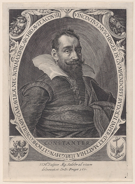 Aegidius Sadeler II, Vincenz Muschinger, Council to Emperor Rudolph II