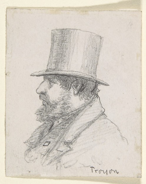 Anonymous, French, 19th century, Portrait of Troyon