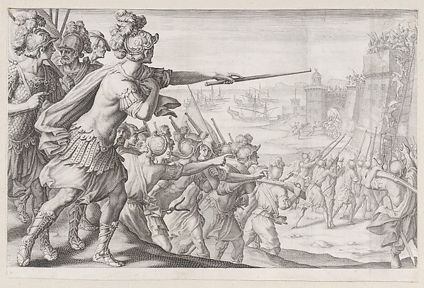 Jacques Callot, Prise de la Ville de Bone (Capture of the City of Bonne), from "La Vie de Ferdinand Ier de Médicis série appelée aussi Les Batailles des Médicis" (The Life of Ferdinand I de'Medici also called The Medici Battles)