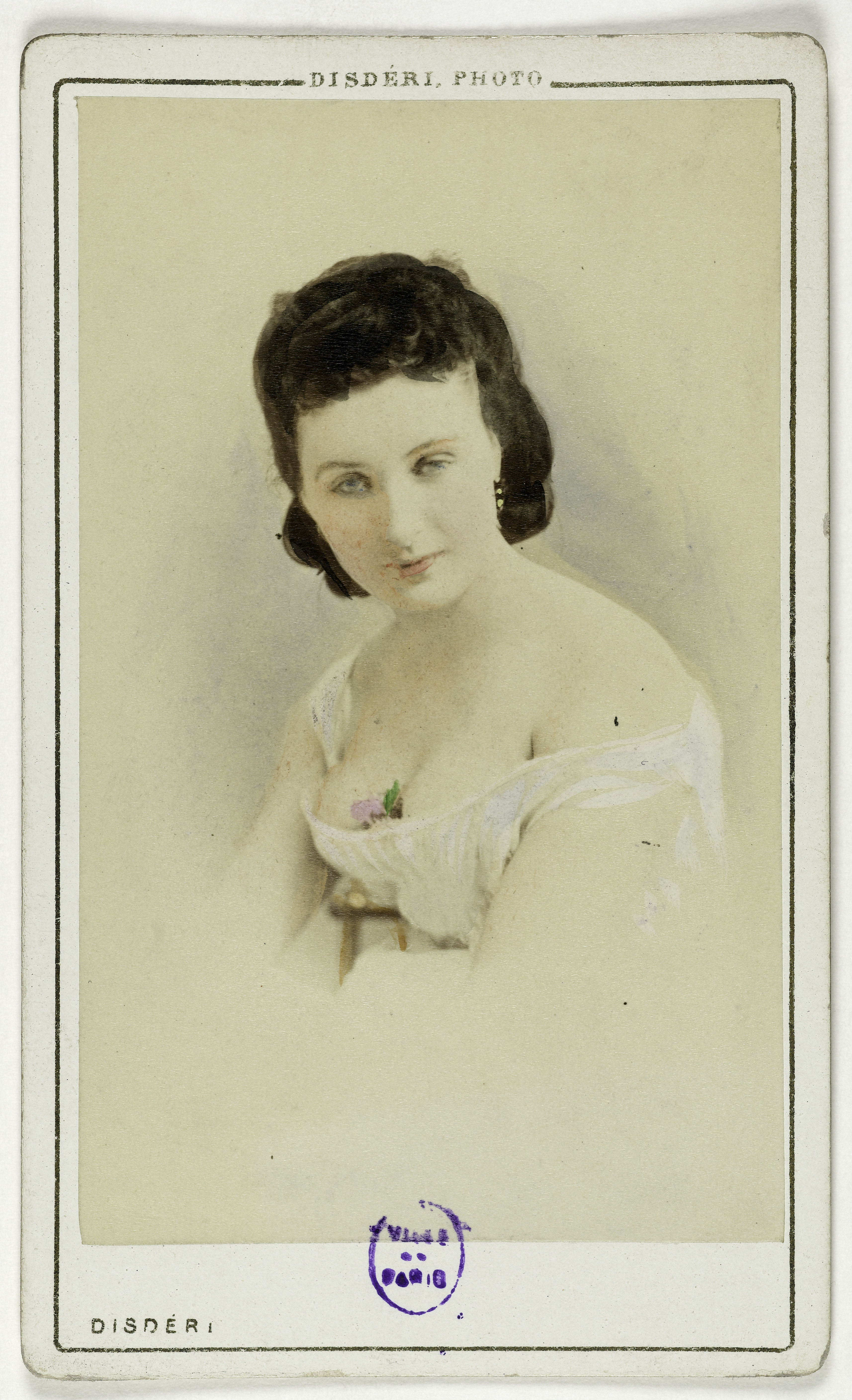 André-Adolphe-Eugène Disdéri, Portrait de Lilia Hermann, cousine de Rosine Bloch, (actrice au théâtre de la Renaissance en 1879)