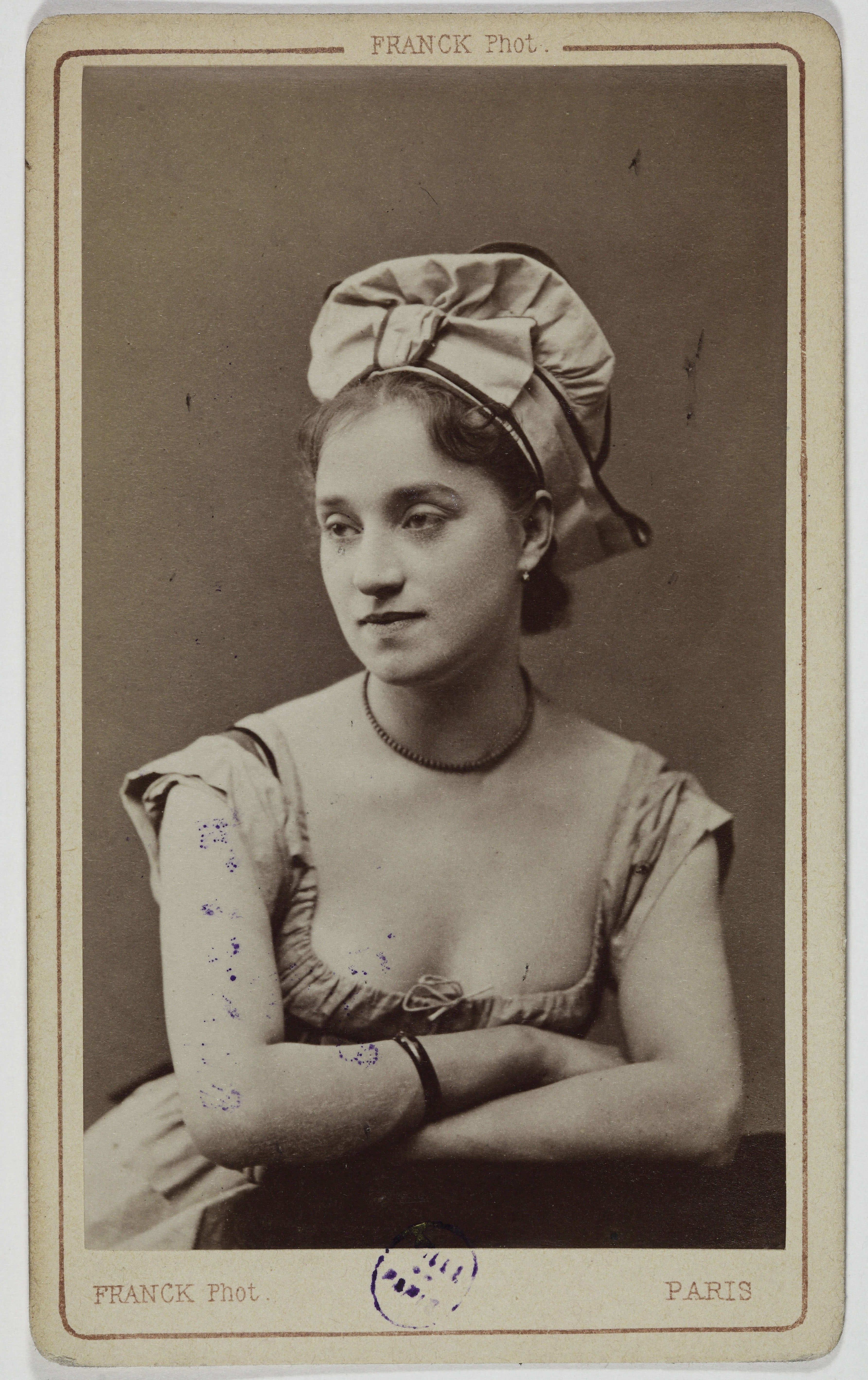 Franck, Portrait d'Amiati, (Marie-Thérèse Victoria-Adélaïde Abbiate, dite), (1851-1889), (chanteuse de café-concert)