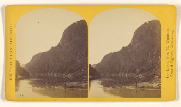 Timothy H. O'Sullivan, View across Black Canon. The guard walls in perspective.