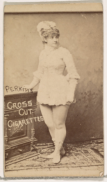 W. Duke, Sons & Co., Carrie Perkins, from the Actors and Actresses series (N145-1) issued by Duke Sons & Co. to promote Cross Cut Cigarettes