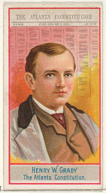 Allen & Ginter, Henry W. Grady, The Atlanta Constitution, from the American Editors series (N1) for Allen & Ginter Cigarettes Brands