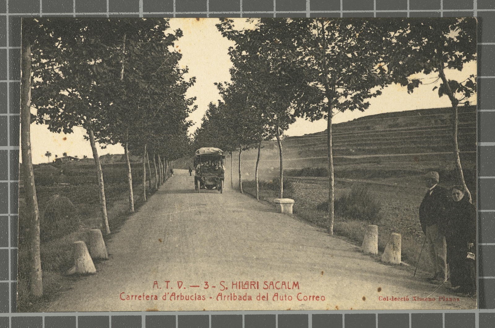 Josep Ximeno Planas, A. T. V. - 3 - S. Hilari sacalm. Road of Arbucias - Arrival of the Auto Correo