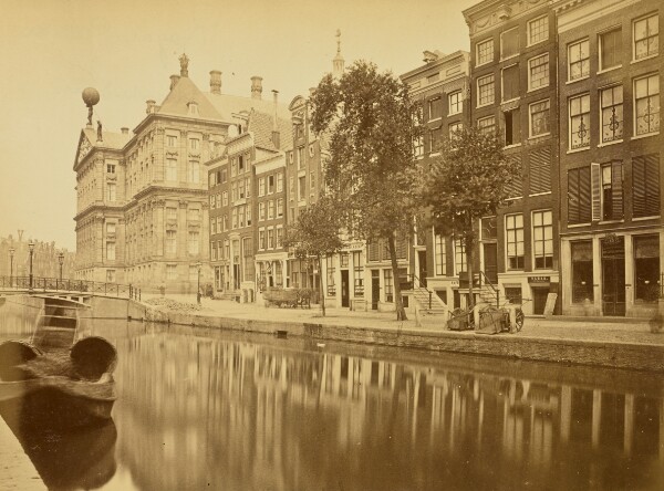 Unknown, [Canal View with the Royal Palace, Amsterdam]