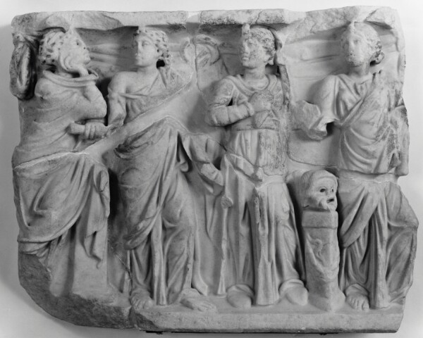 Unknown, Fragmentary Muse Sarcophagus
