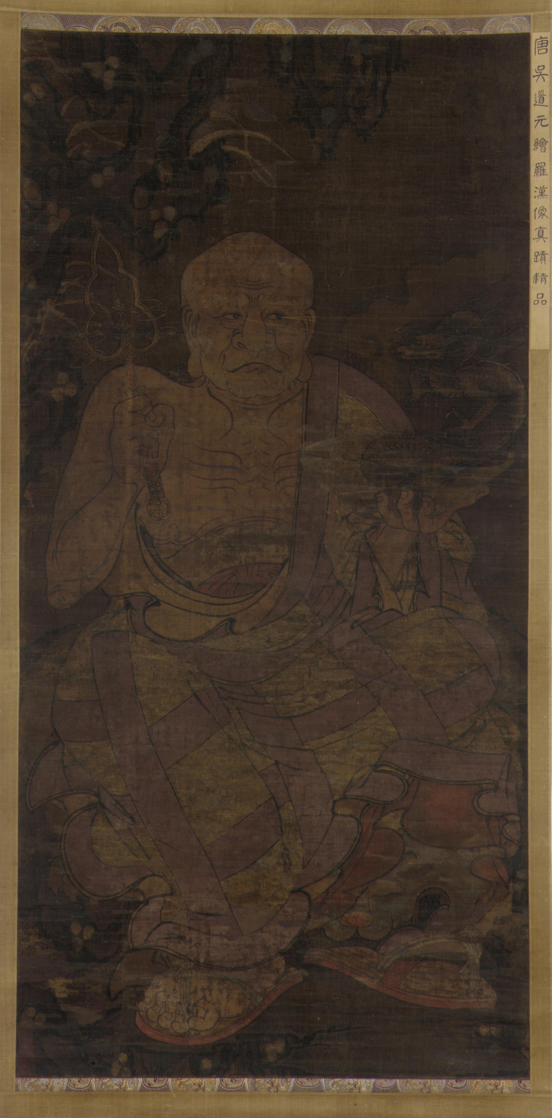 Formerly attributed to Wu Daozi, Seated luohan