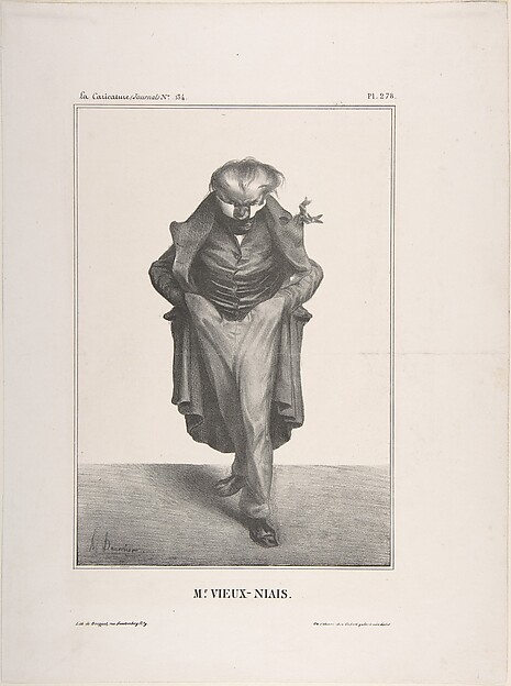 Honoré Daumier, Mr. Vieux-Niais, published in "La Caricature"