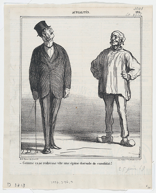 Honoré Daumier, Comme ça se redresse vite. . .
