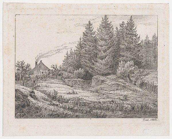 Johan Christian Dahl, Peasant's Hut at the Edge of a Forest
