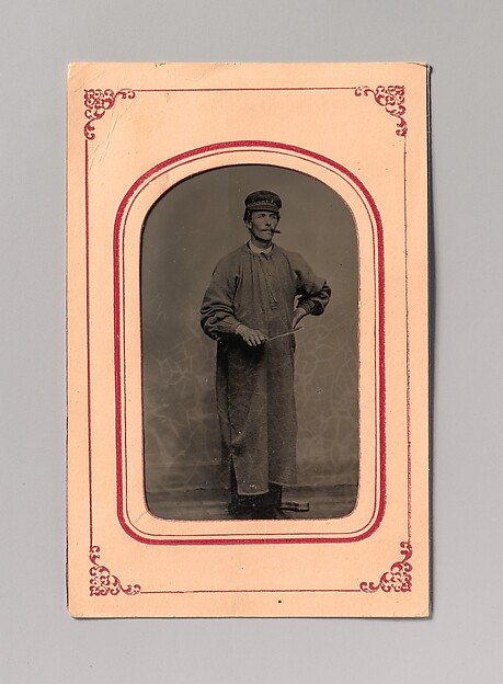 Unknown, [Plasterer Smoking a Cigar, Trowel in Hand]