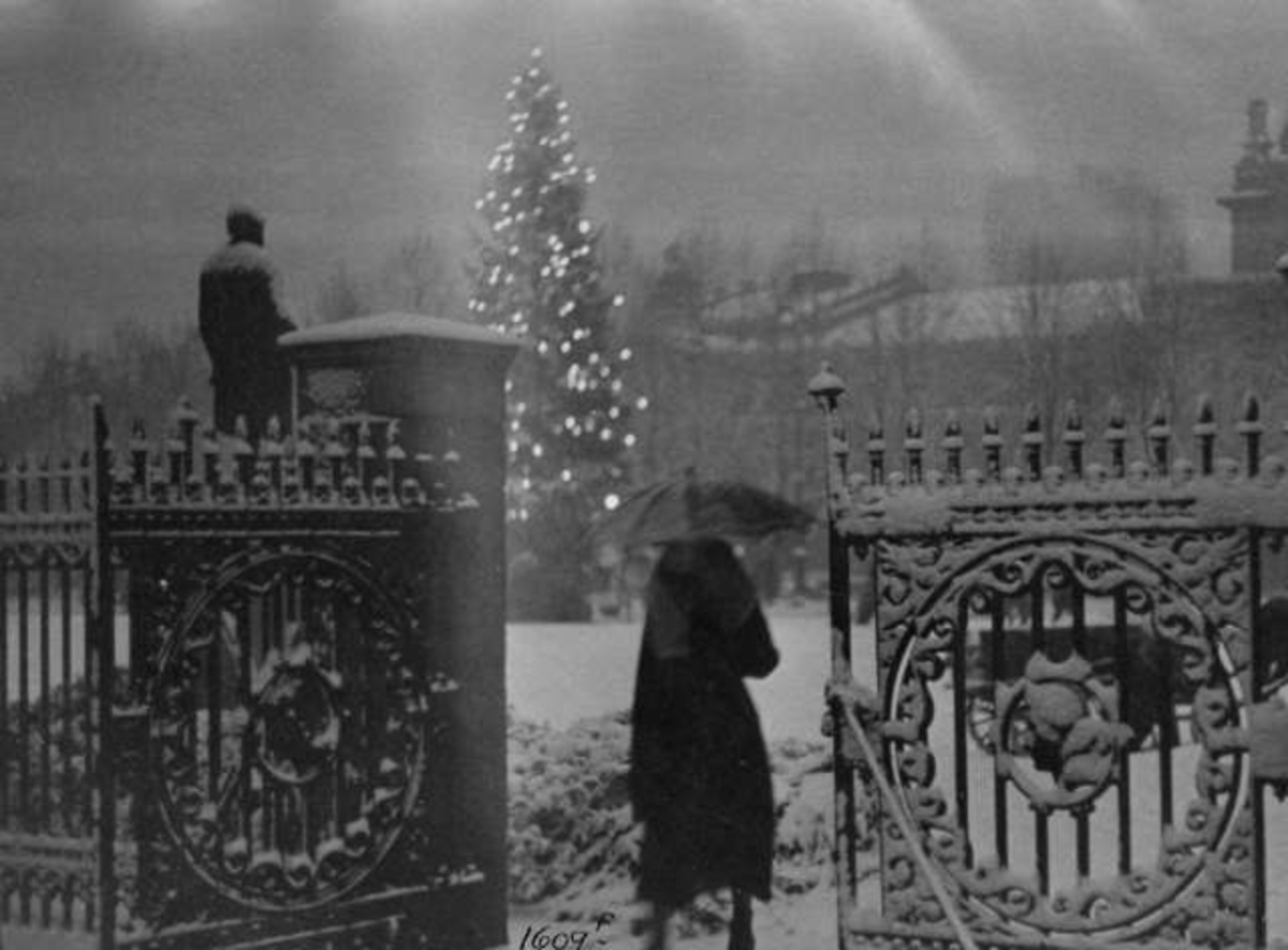 Anders Beer Wilse, Universitetsplassen, Oslo, vinteren, 1935.
