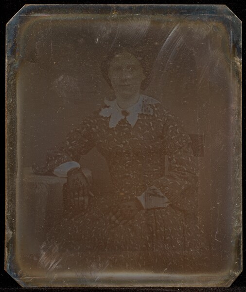 Jacob Byerly, [Portrait of a Seated Woman in Fingerless Gloves]