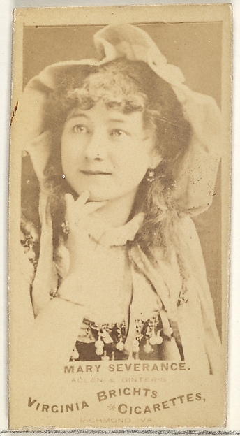 Allen & Ginter, Mary Severance, from the Actors and Actresses series (N45, Type 1) for Virginia Brights Cigarettes
