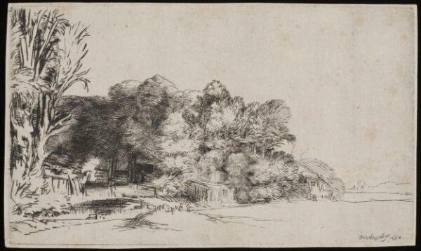 Rembrandt van Rijn, Clump of trees with a vista