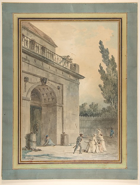Hubert Robert, Visitors leaving a prison
