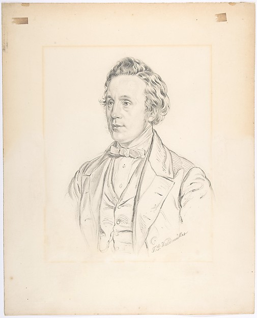 Ferdinand Georg Waldmüller, Portrait of Franz Jauner (Vienna 1832-1900 Vienna), Theater Director and Actor in Vienna