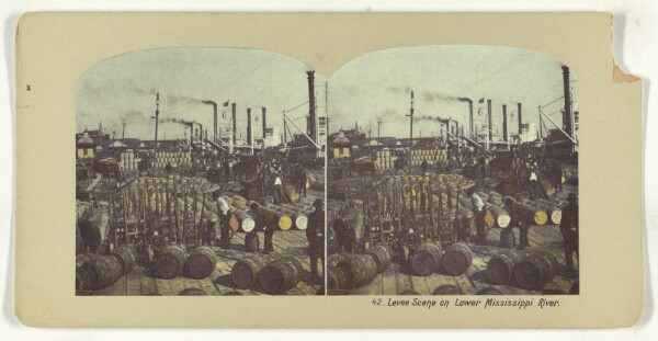 Unknown, Levee Scene on Lower Mississippi River.
