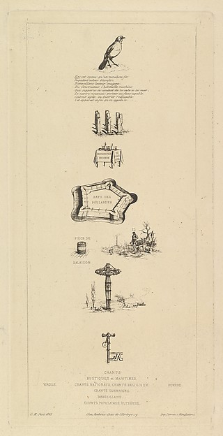 Charles Meryon, Rebus: Béranger was not really strong, for he never had the key to the fields