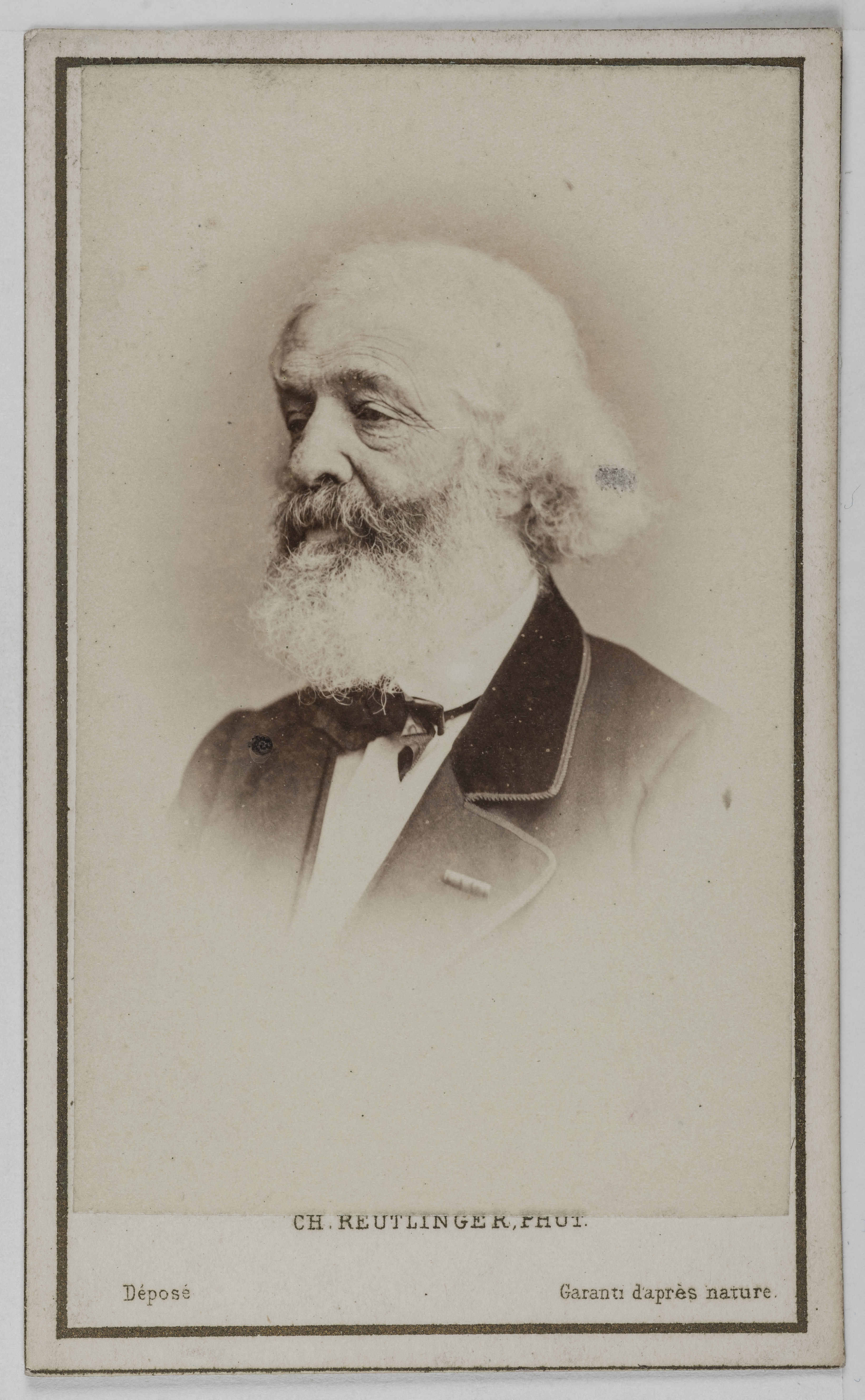 Charles Reutlinger, Portrait de Céléstin Nanteuil (1813-1873), peintre, lithographe, directeur des Beaux-arts de Paris, conservateur du Musée de Dijon.