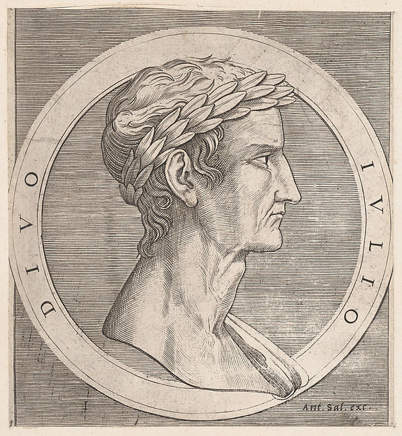 Marcantonio Raimondi, Julius Caesar, from The Twelve Caesars, from "Speculum Romanae Magnificentiae"
