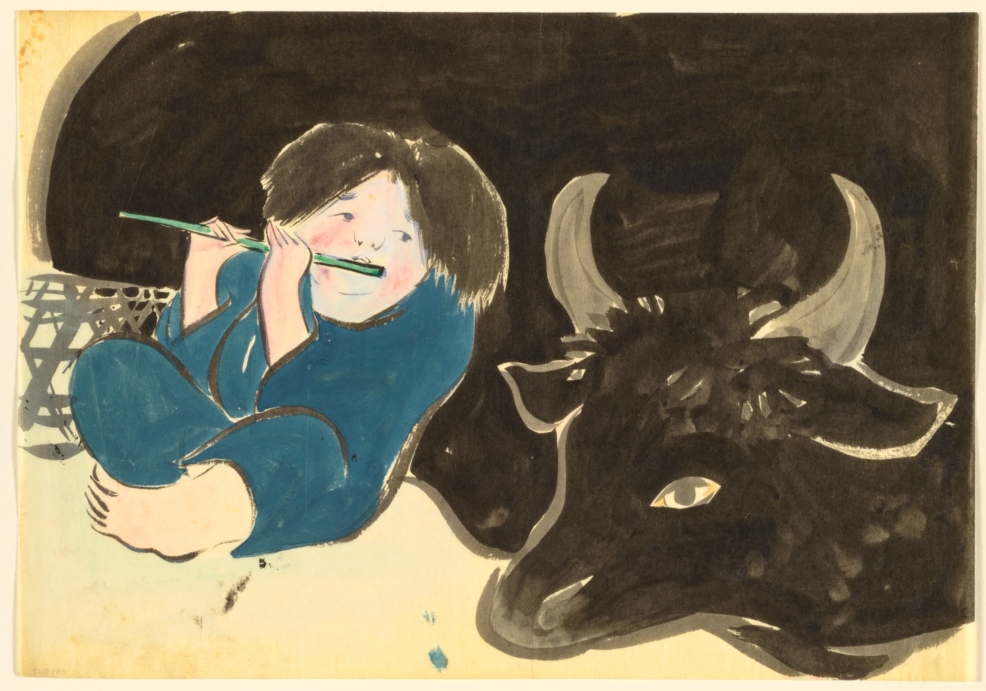Kamisaka Sekka, Flowers of a Hundred Worlds (Momoyogusa): Oxherd (Bokudo)