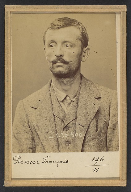 Alphonse Bertillon, Pernin. François. 34 ans, né le 11/1/60 au Creuzot (Saône-et-Loire). Forgeron. Anarchiste. 2/7/94.