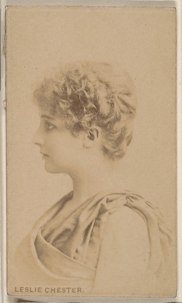 Kinney Brothers Tobacco Company, Leslie Chester, from the Actresses series (N246), Type 1, issued by Kinney Brothers to promote Sporting Extra Cigarettes