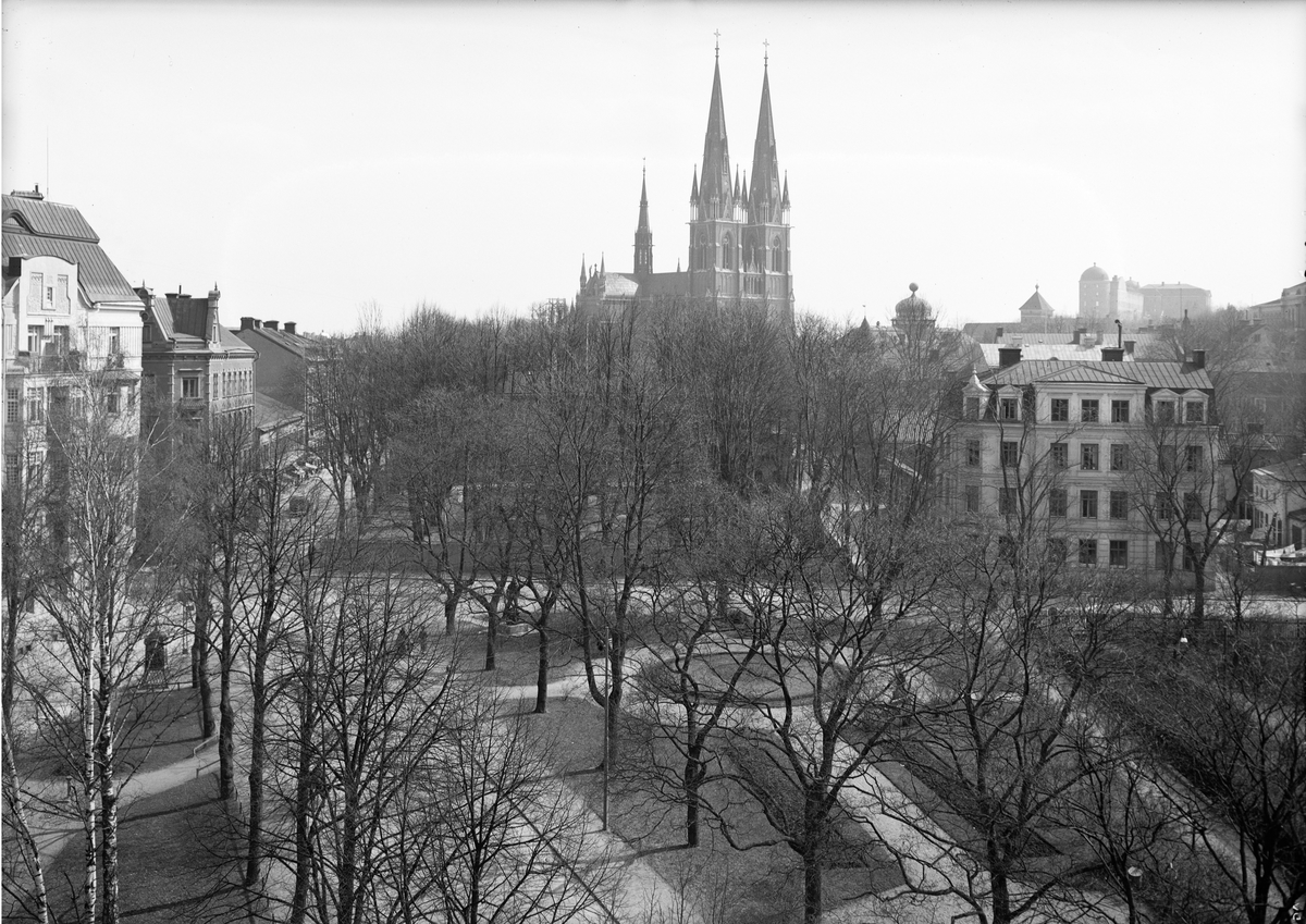 Paul Sandberg, Vy från Börjegatan mot Uppsala domkyrka