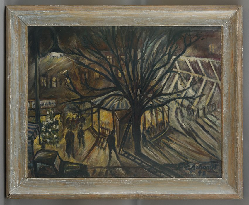 Curt Ehrhardt, Weihnachtsmarkt auf dem Neustädtischen Markt, 1948/49