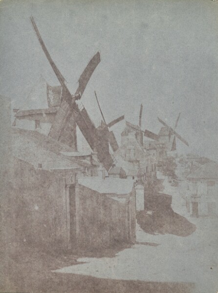 Hippolyte Bayard, [Windmills of Montmartre]