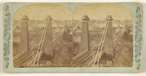 Charles Bierstadt, Suspension Bridge, Niagara. On the Line of the Erie Railway.