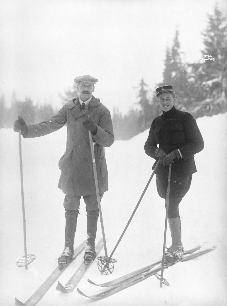 Anders Beer Wilse, Prot: Kronprinsen og Kongen paa Ski 3/3