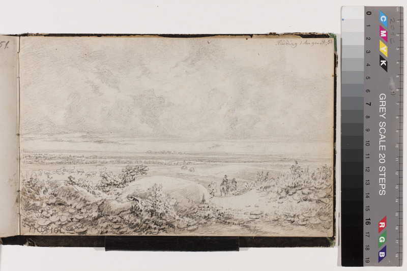 August Matthias (author) Hagen, Portrait and landscape of Kudding/Woman. Sheet from the Drawing Album