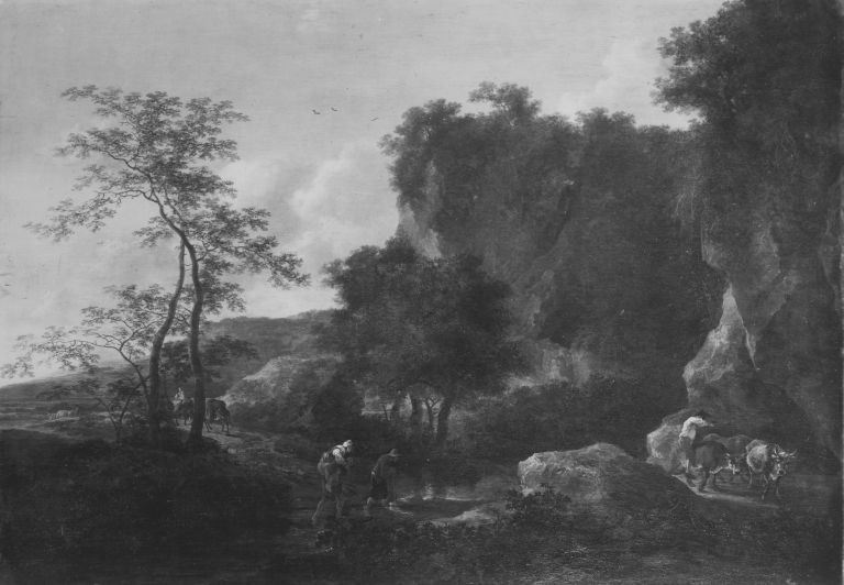 Jan Both, Landschap met voorde bij avond