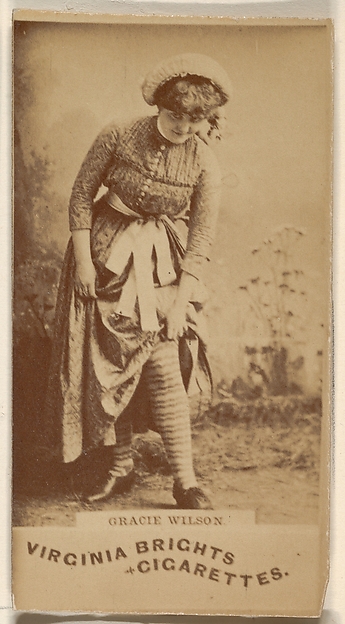 Allen & Ginter, Gracie Wilson, from the Actors and Actresses series (N45, Type 1) for Virginia Brights Cigarettes
