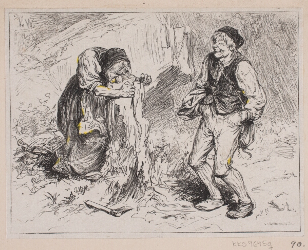 F. Hendriksen, Illustration til "Gjæte Kongens Harer"