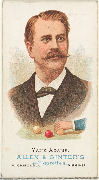 Allen & Ginter, Frank B. "Yank" Adams, Billiard Player, from World's Champions, Series 1 (N28) for Allen & Ginter Cigarettes