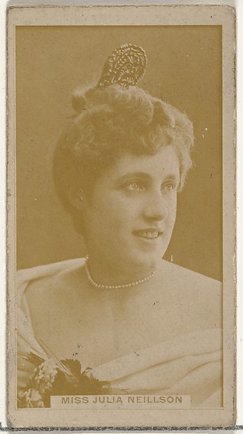 W. Duke, Sons & Co., Miss Julia Neillson, from the Actors and Actresses series (N145-8) issued by Duke Sons & Co. to promote Duke Cigarettes