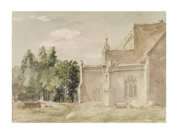 Constable, John (RA), East Bergholt Church: view from the east